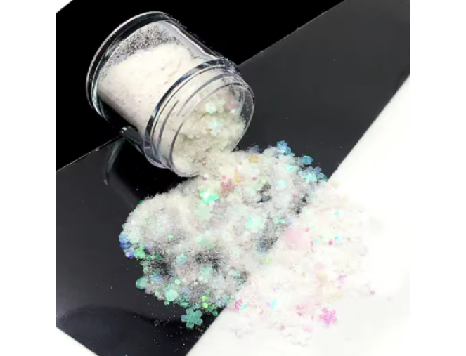Birūs blizgučiai - Baltos gėlės 10ml pigiau