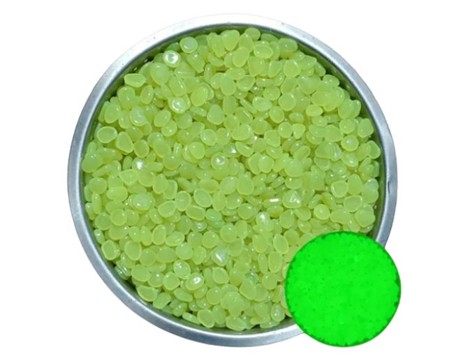 Šviečiantys akmenukai "Geltona" (tamsoje šviečia žaliai) - 100g