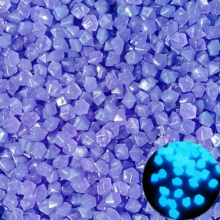 Šviečiantys akmenukai "Violetinė" (tamsoje šviečia mėlynai) - 100g