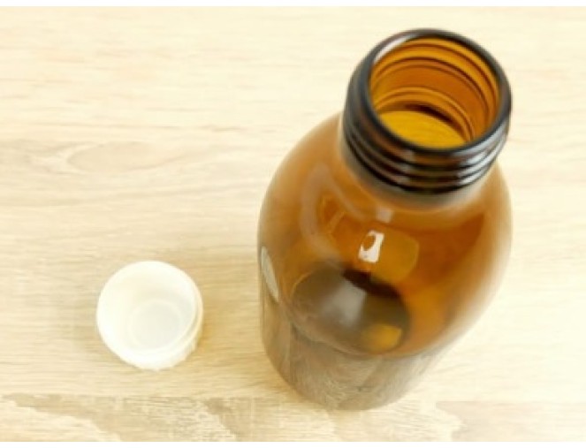 Stiklinis buteliukas su užsukamu dangteliu 200ml