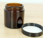 Tamsaus stiklo indelis su užsukamu dangteliu 120ml pigiau