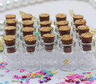 Maži stikliniai buteliukai (su kamščiu) 1ml - 100vnt. pristatymas per 1-4 d.d.
