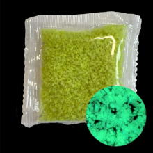 Tamsoje šviečiantis smėlis (fosforas) - "Geltonai žalia" (Tamsoje šviečia žaliai) 10g