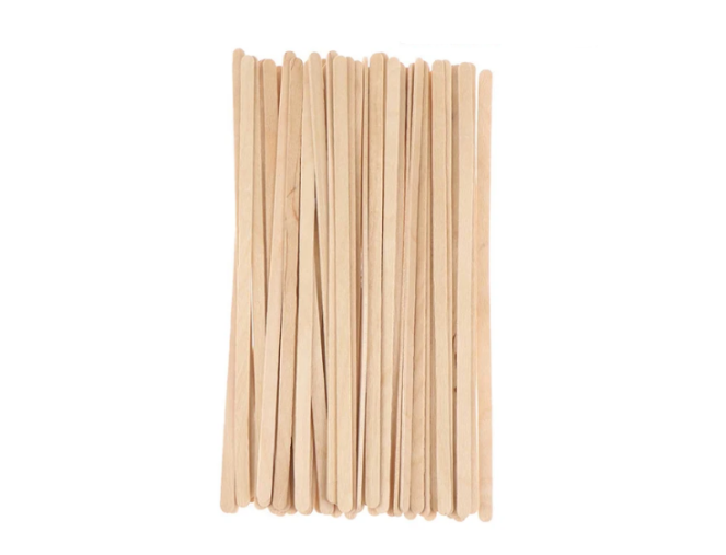 Medinių maišymo lazdelių komplektas 19cm - 50vnt.