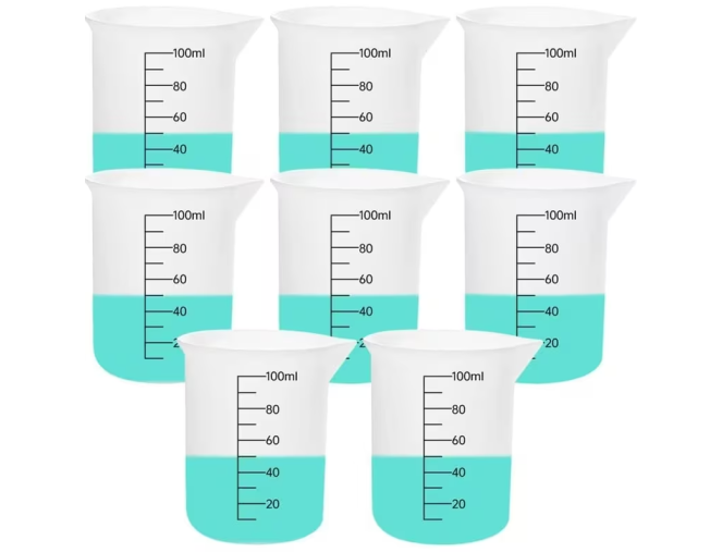 Silikoninis matavimo indelis 100ml - 4vnt.