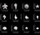Metalinių kniedžių rinkinys - "Sidabras"