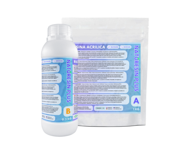 Dvikomponentė mineralinė derva "NatuResin Plus" 1.5kg pigiau