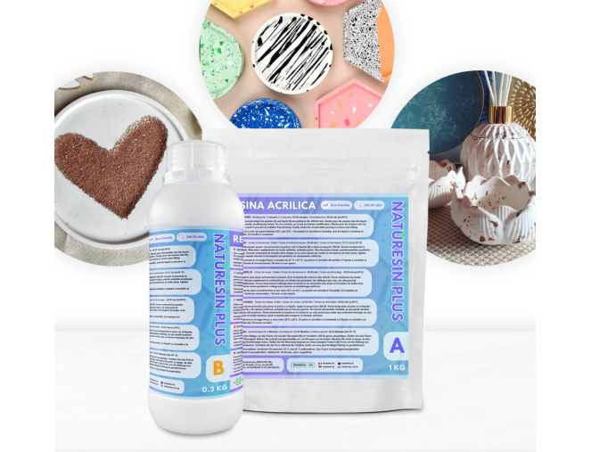 Dvikomponentė mineralinė derva "NatuResin Plus" 1.5kg
