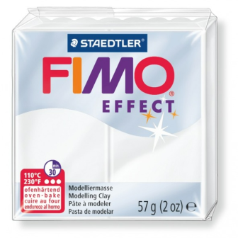 Fimo effect modelinas - "Skaidri balta" 57g