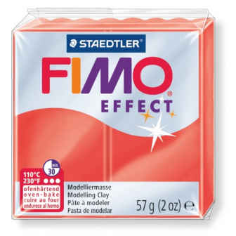 Fimo effect modelinas - "Skaidri raudona" 57g