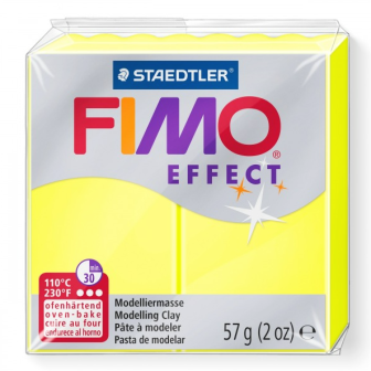 Fimo effect modelinas - "Neoninė geltona" 57g