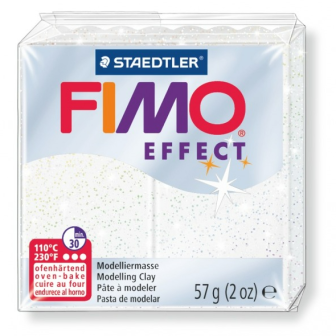 Fimo effect modelinas - "Žėrinti balta" 57g