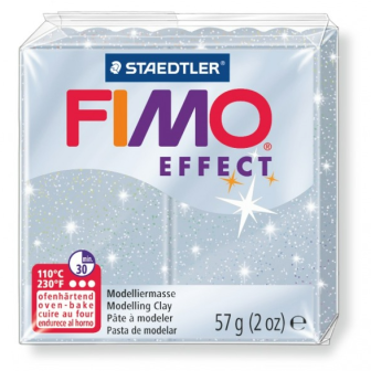 Fimo effect modelinas - "Žėrinti sidabrinė" 57g