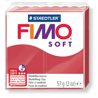 Fimo soft modelinas - "Vyšnių raudona" 57g