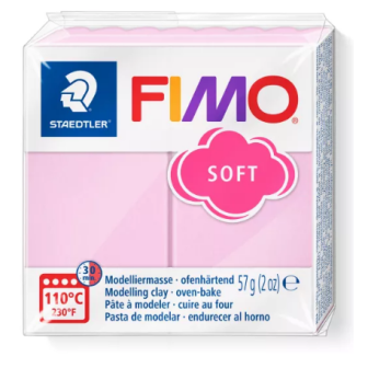 Fimo soft modelinas - "Šviesiai rožinė" 57g