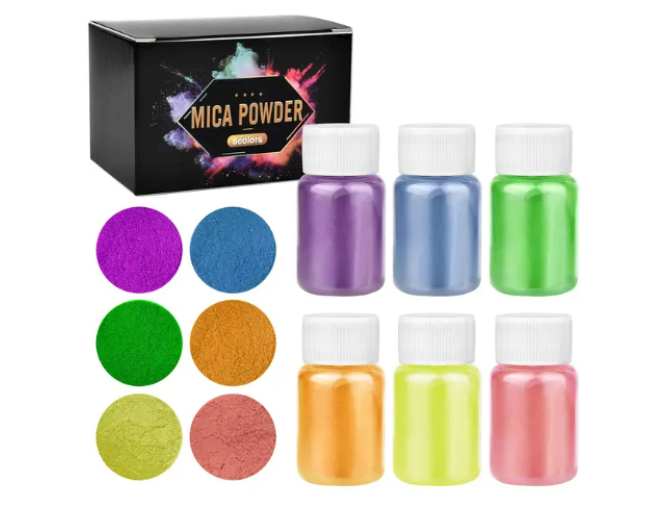 Blizgių pigmentų rinkinys 10g x 6 vnt. Nr. 9 pigiau