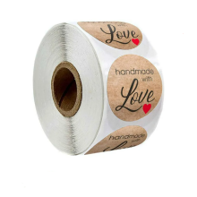 Lipnios etiketės "Handmade with love" Nr. 4 - 100 vnt.