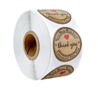 Lipnios etiketės "Thank you" - 100 vnt.