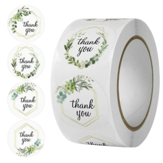 Lipnios etiketės "Thank You" Nr. 2 - 500 vnt.