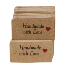 Etiketė "Handmade with Love" Nr. 1 - 100vnt