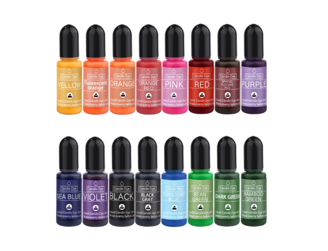 Žvakių dažų rinkinys 10ml x 16 vnt.