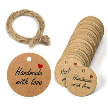 Etiketė "Handmade with love" - 100vnt.