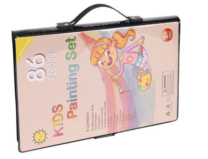 Piešimo rinkinys lagaminas 86vnt. pristatymas per 1-4 d.d.
